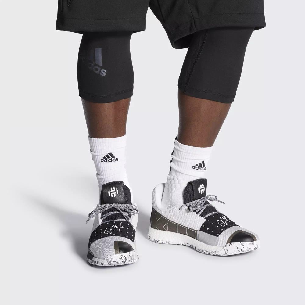 Adidas Harden Vol. 3 Tenis De Basketball Blancos Para Mujer (MX-98641)
